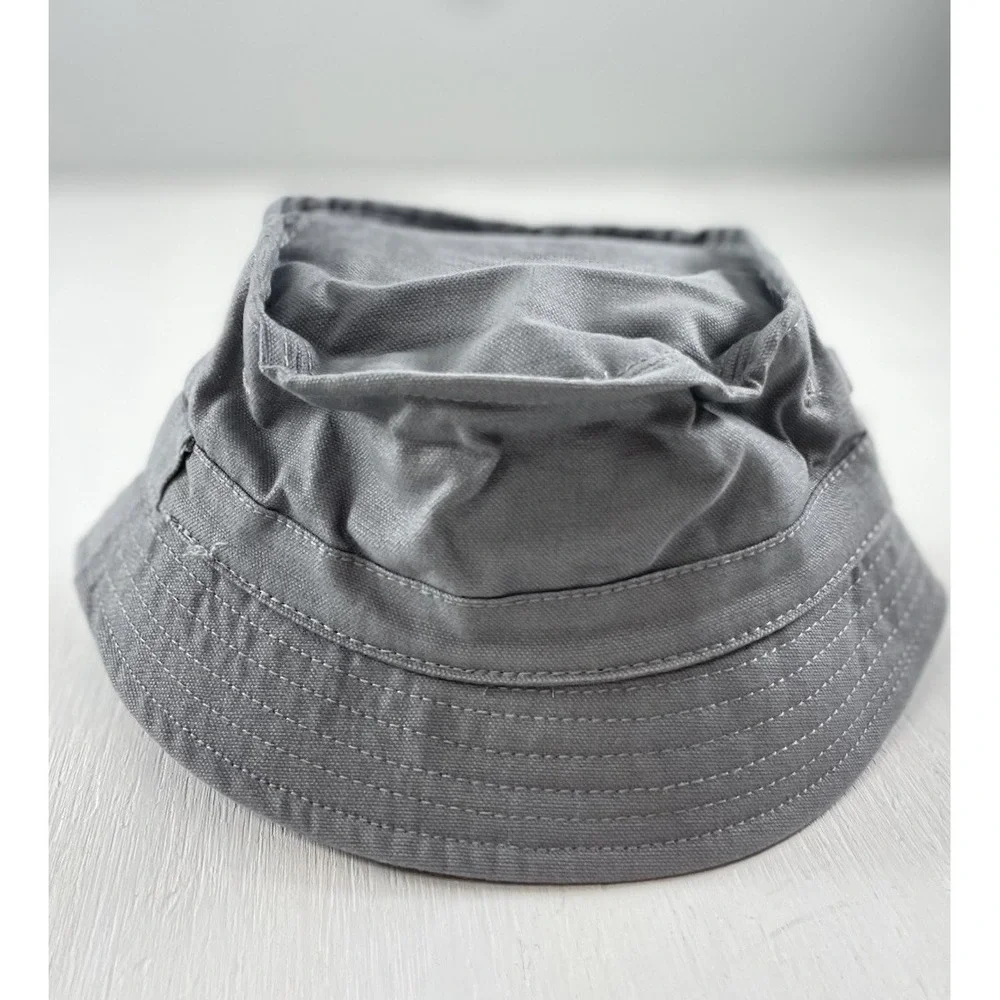 NWT NEW GYMBOREE AHOY BUCKET‎ HAT GRAY SIZE 12-24 MONTHS Toddler Kids PEACE SIGN